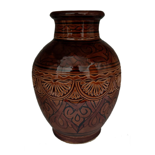 Vaso Berbero Etnico Marocchino Ceramica Terracotta Orientale H. 24 cm 2701221339