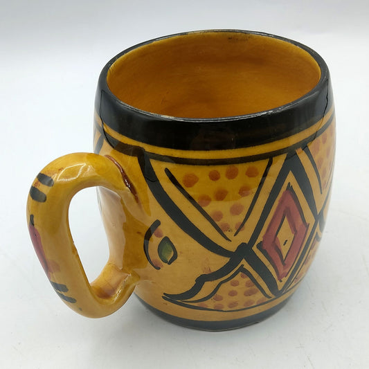Arredamento Etnico Bicchiere Boccale Ceramica Terracotta Marocchino 0405211002