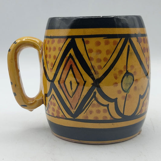 Arredamento Etnico Bicchiere Boccale Ceramica Terracotta Marocchino 0405211032