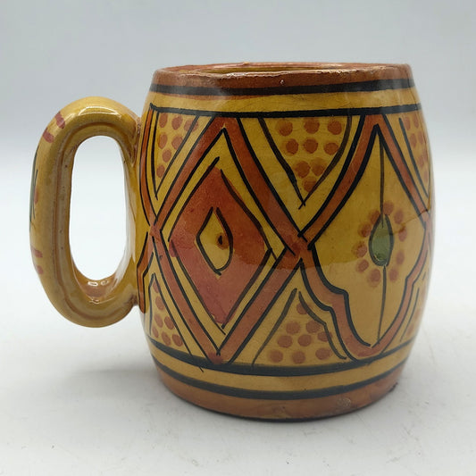 Arredamento Etnico Bicchiere Boccale Ceramica Terracotta Marocchino 0405211042