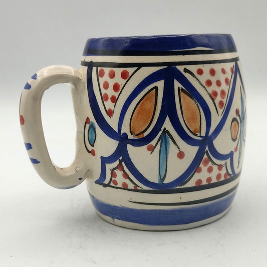 Arredamento Etnico Bicchiere Boccale Ceramica Terracotta Marocchino 0405211047