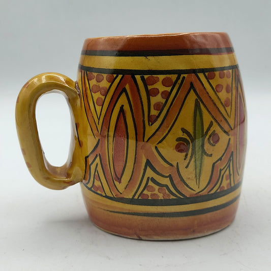 Arredamento Etnico Bicchiere Boccale Ceramica Terracotta Marocchino 0405211057