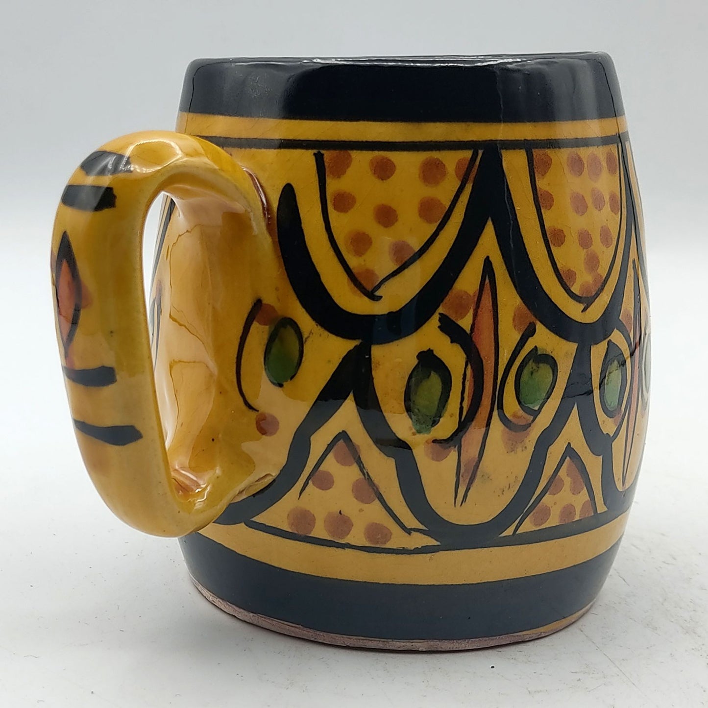 Arredamento Etnico Bicchiere Boccale Ceramica Terracotta Marocchino 0405211103