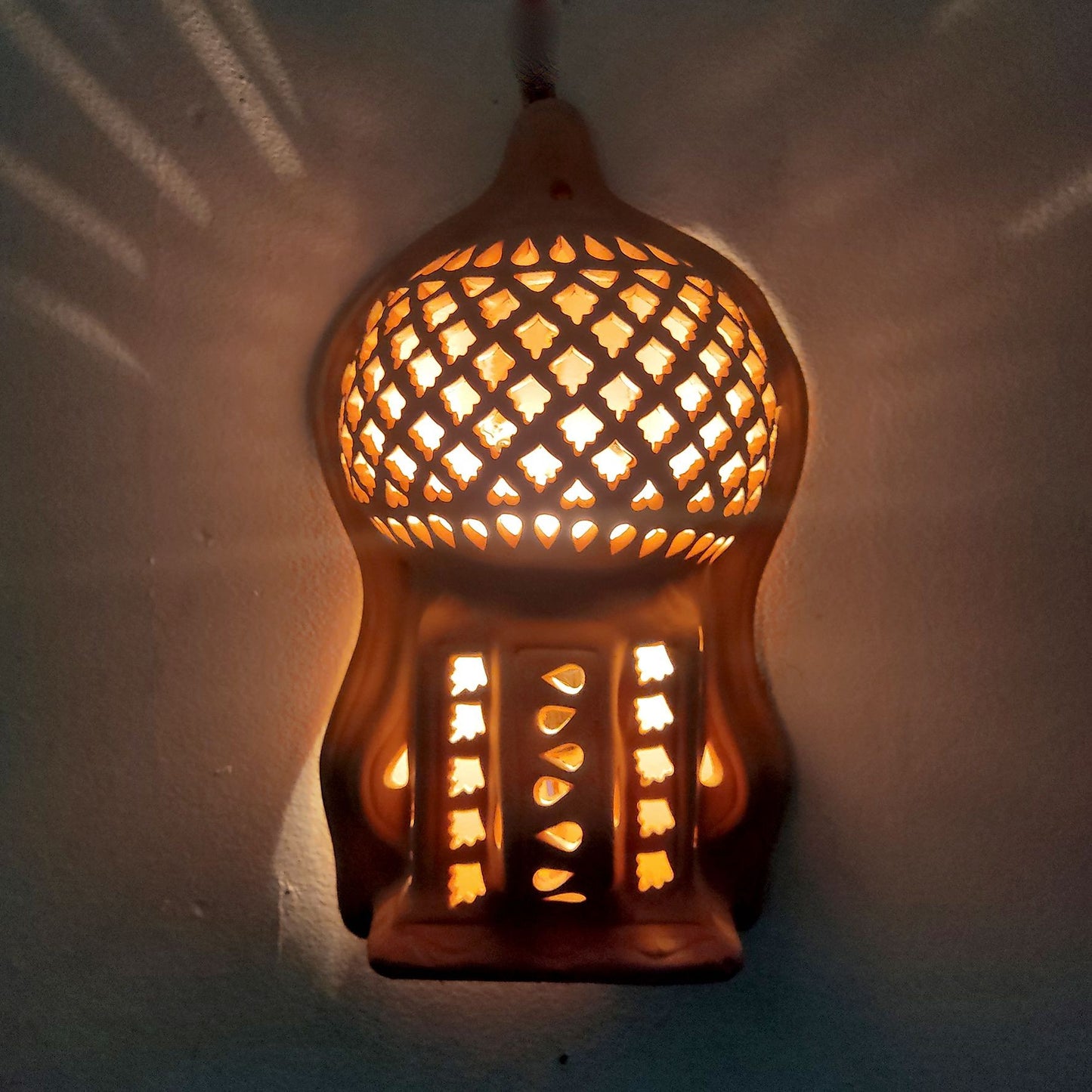 Etnische Meubels Appliqué Wandlamp Terracotta Tunesisch Marokkaans 0211201004