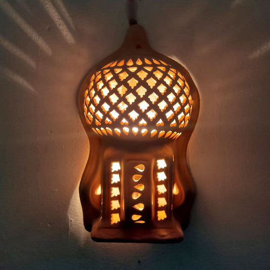 Arredo Etnico Applique Parete Lampada Terracotta Tunisina Marocchina 0211201004