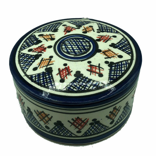 Etnisch meubilair Marokko Terracotta decoratieve sieradendoos 1904211022