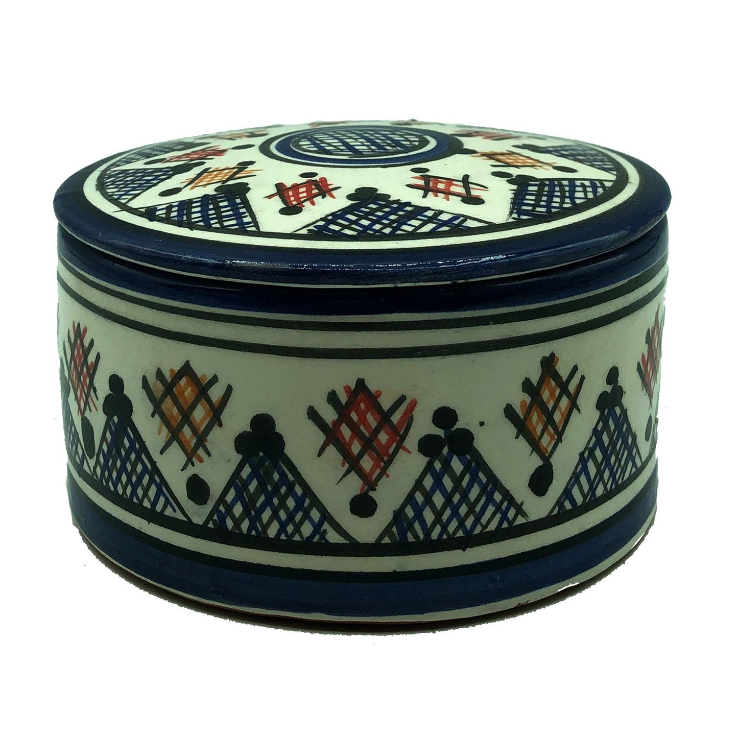 Etnisch meubilair Marokko Terracotta decoratieve sieradendoos 1904211022