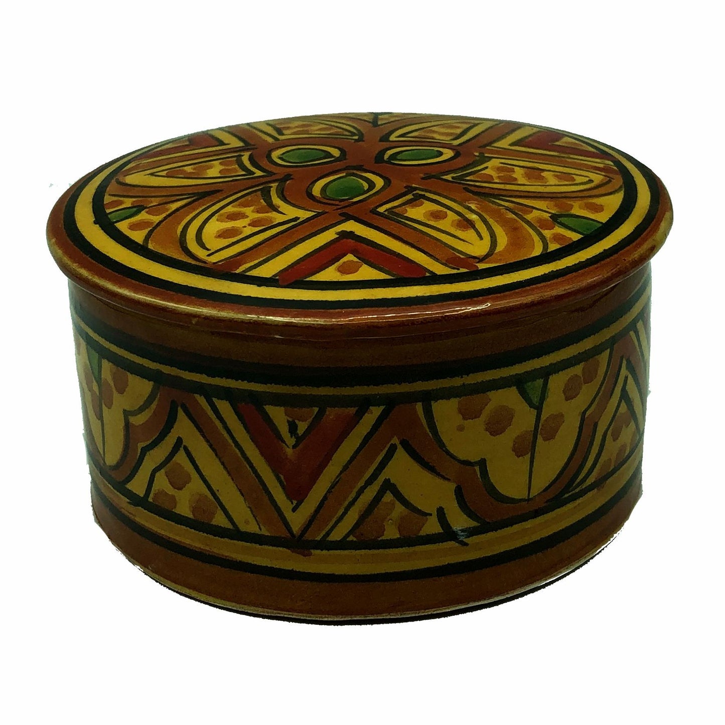 Etnisch meubilair Marokko Terracotta decoratieve sieradendoos 1904211023