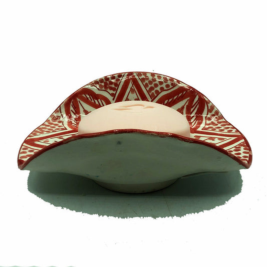 Arredamento Etnico Porta Sapone Ceramica Terracotta Artigiano Marocco 1904211004