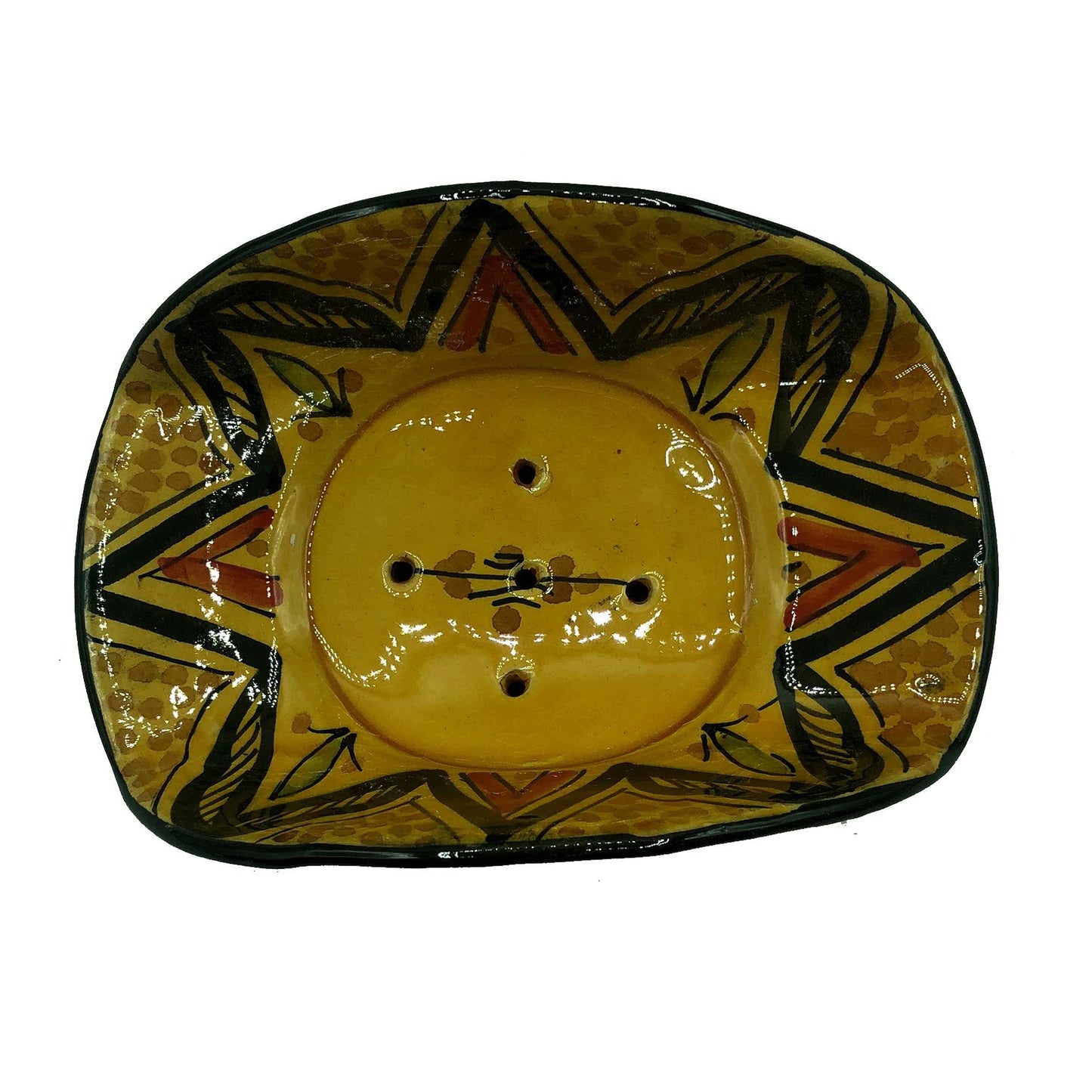 Arredamento Etnico Porta Sapone Ceramica Terracotta Artigiano Marocco 1904211005
