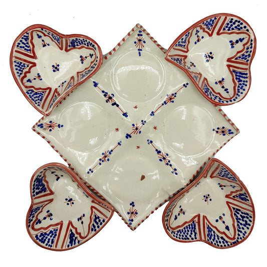 Arredamento Etnico Antipastiera Piatto Ceramica Terre Cuite Marocchina 1705211006