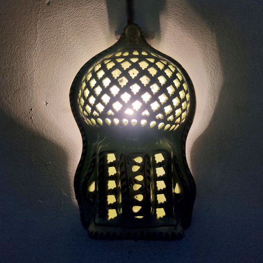 Arredo Etnico Applique Parete Lampada Terracotta Tunisina Marocchina 1401211101