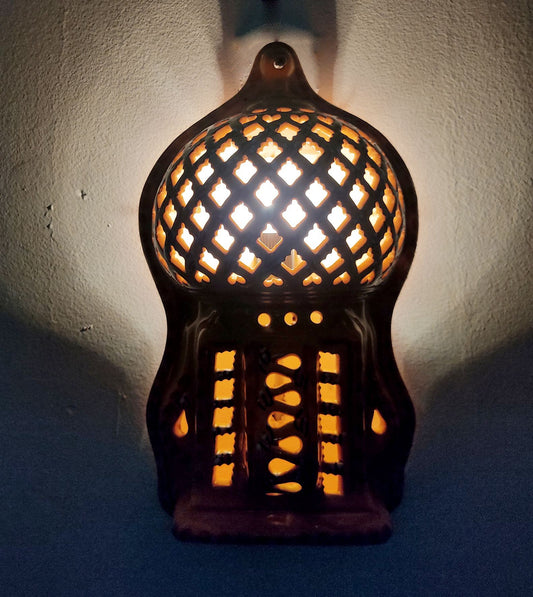 Arredo Etnico Applique Parete Lampada Terracotta Tunisina Marocchina 1401211103
