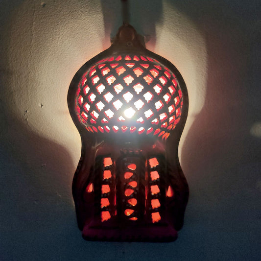 Arredo Etnico Applique Parete Lampada Terracotta Tunisina Marocchina 1401211104