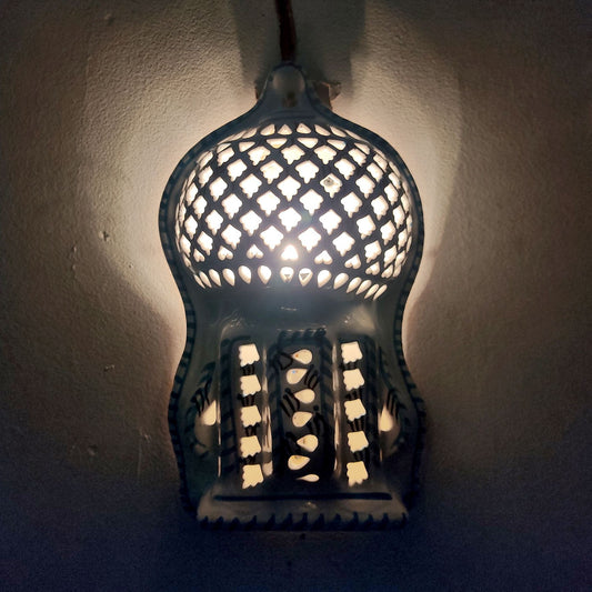 Arredo Etnico Applique Parete Lampada Terracotta Tunisina Marocchina 1401211108