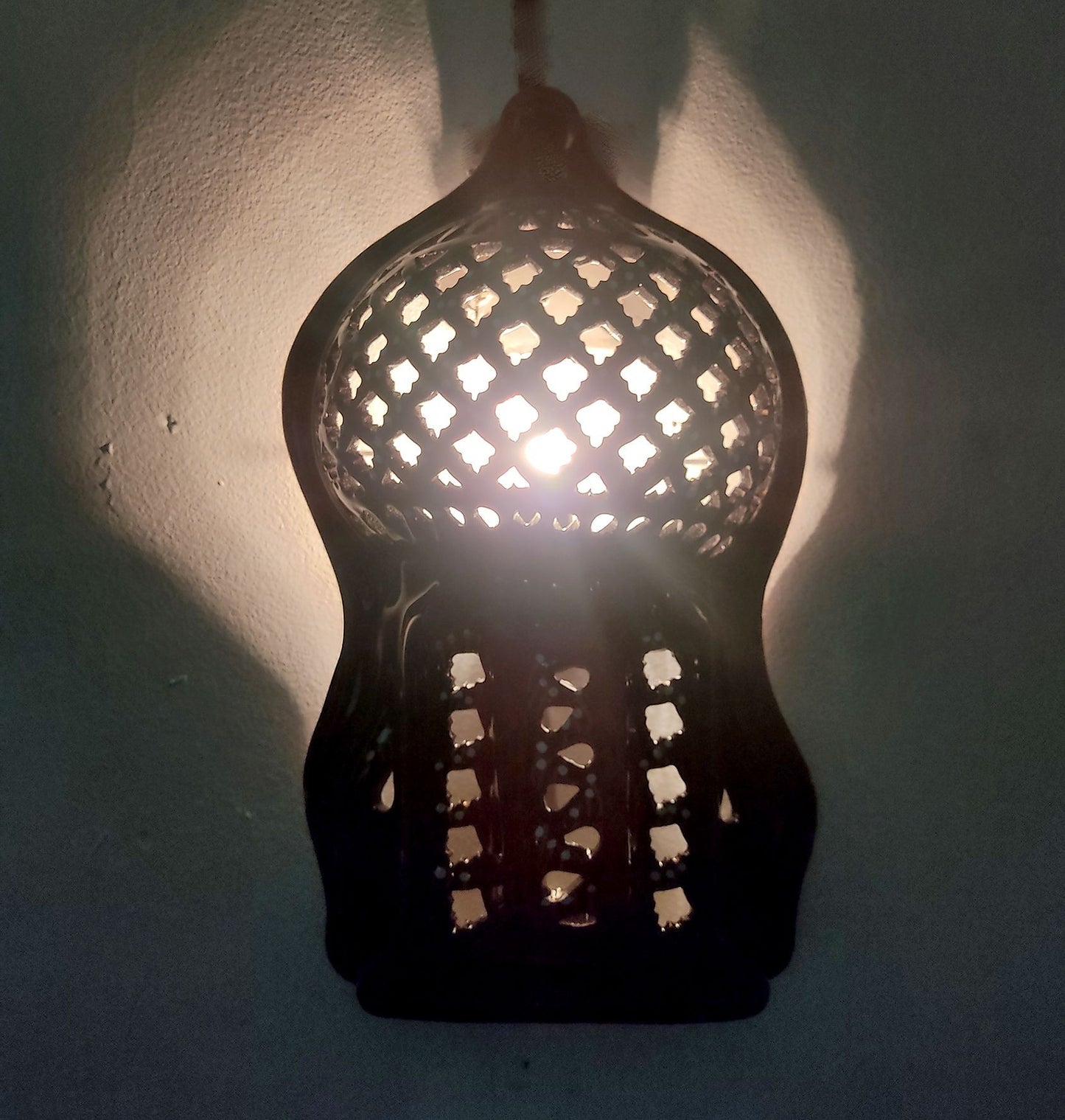 Arredo Etnico Applique Parete Lampada Terracotta Tunisina Marocchina 1401211109