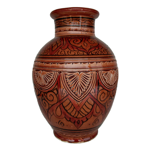 Vaso Berbero Etnico Marocchino Ceramica Terracotta Orientale H. 29 cm 2801221108