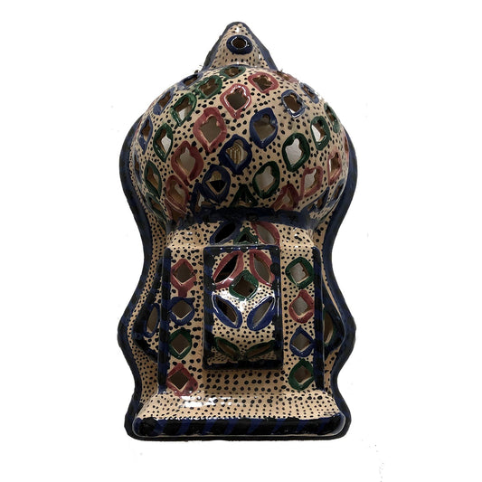Arredo Etnico Applique Parete Lampada Ceramica Tunisina Marocchina 1103211102