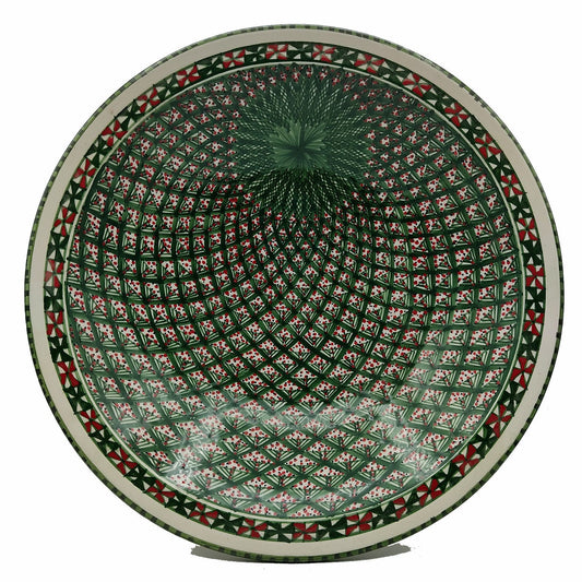 Hoge kwaliteit witte keramische serveerschaal Tunesisch etnisch decoratief 1301210936