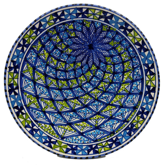 Hoge kwaliteit witte keramische serveerschaal Tunesisch etnisch decoratief 1301210950