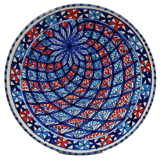 Hoge kwaliteit witte keramische serveerschaal Tunesisch etnisch decoratief 1301210952