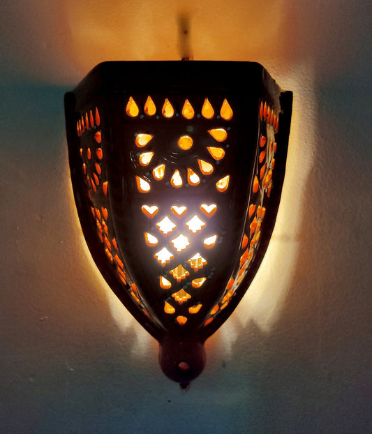 Etnische Meubels Appliqué Wandlamp Terracotta Tunesisch Marokkaans 2207211030