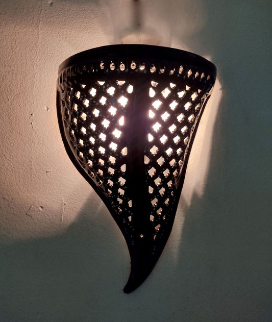 Arredo Etnico Applique Parete Lampada Terracotta Tunisina Marocchina 1401211122