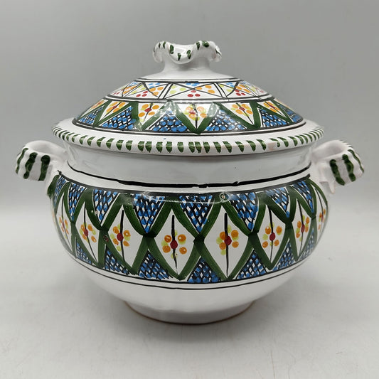 Pentola da Servizio Zuppiera Ceramica Etnica Tunisina Marocchina 1401211135