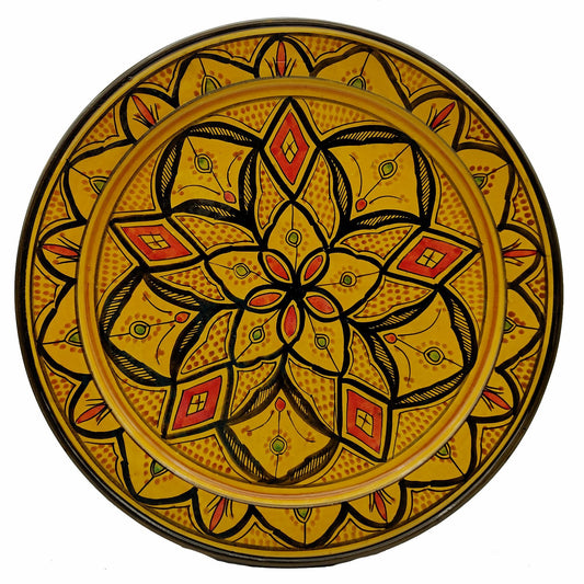 Piatto Ceramica Terracotta Parete Diam.43cm Etnico Marocchino Marocco 1512211221