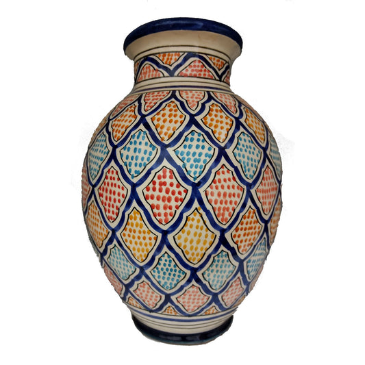 Vaso Berbero Etnico Marocchino Ceramica Terracotta Orientale H. 38 cm 3101221307