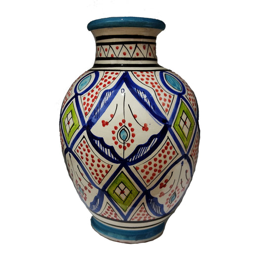 Vaso Berbero Etnico Marocchino Ceramica Terracotta Orientale H. 28 cm 3101221506