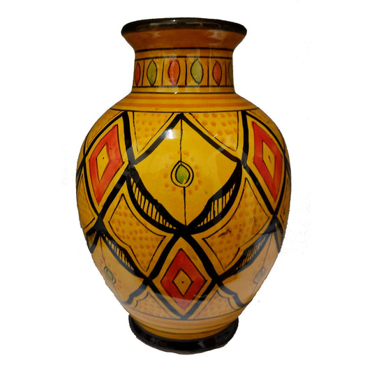 Vaso Berbero Etnico Marocchino Ceramica Terracotta Orientale H. 28 cm 3101221511