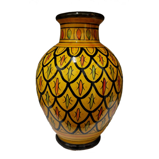 Vaso Berbero Etnico Marocchino Ceramica Terracotta Orientale H. 28 cm 3101221513