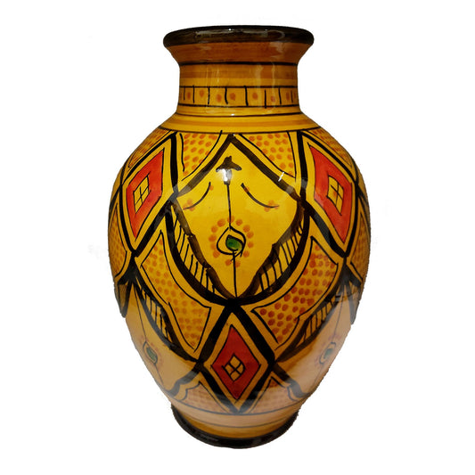Vaso Berbero Etnico Marocchino Ceramica Terracotta Orientale H. 28 cm 3101221521