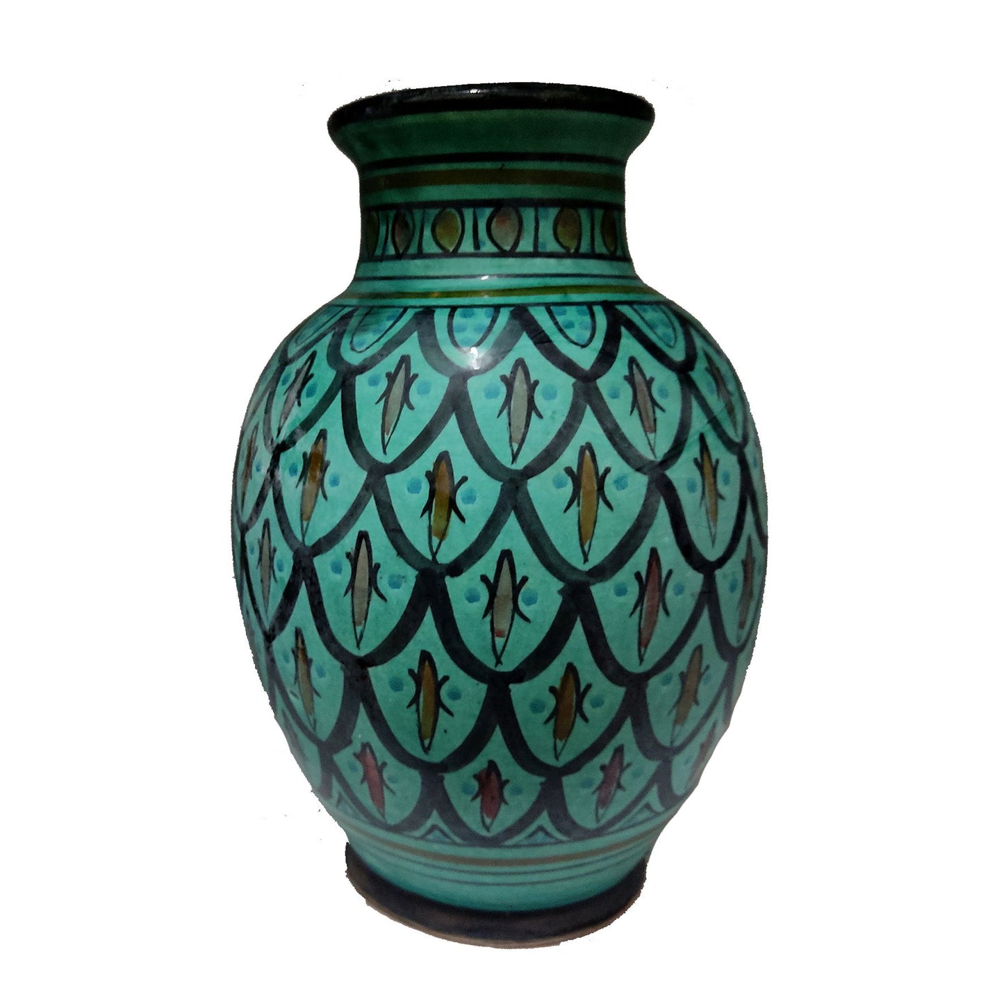 Vaso Berbero Etnico Marocchino Ceramica Terracotta Orientale H. 28 cm 3101221522