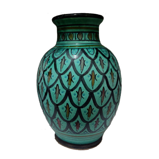 Vaso Berbero Etnico Marocchino Ceramica Terracotta Orientale H. 28 cm 3101221522