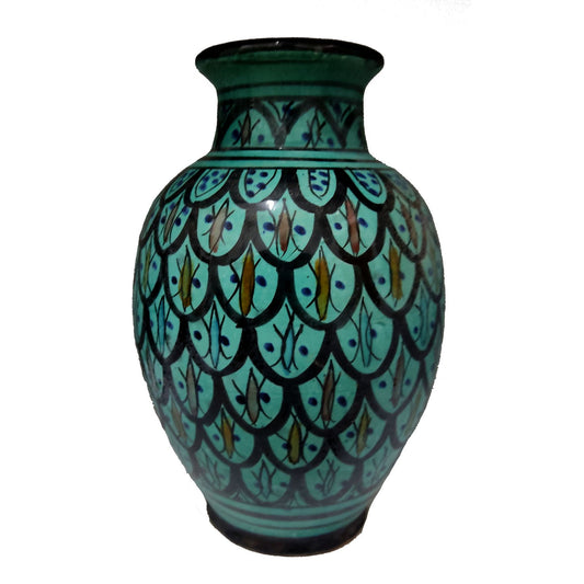 Vaso Berbero Etnico Marocchino Ceramica Terracotta Orientale H. 28 cm 3101221523
