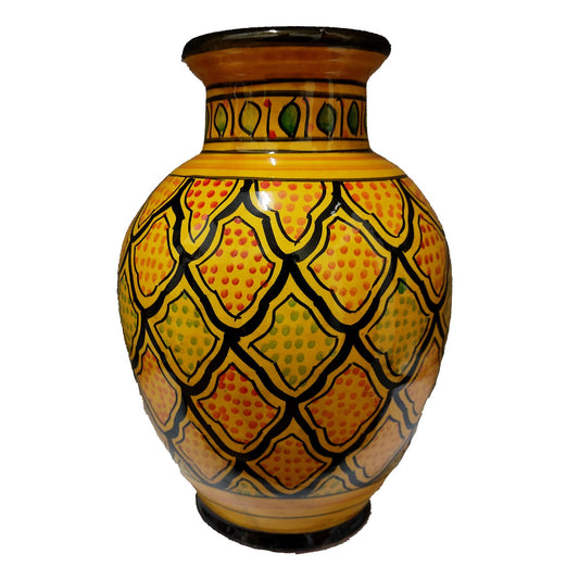 Vaso Berbero Etnico Marocchino Ceramica Terracotta Orientale H. 28 cm 3101221525