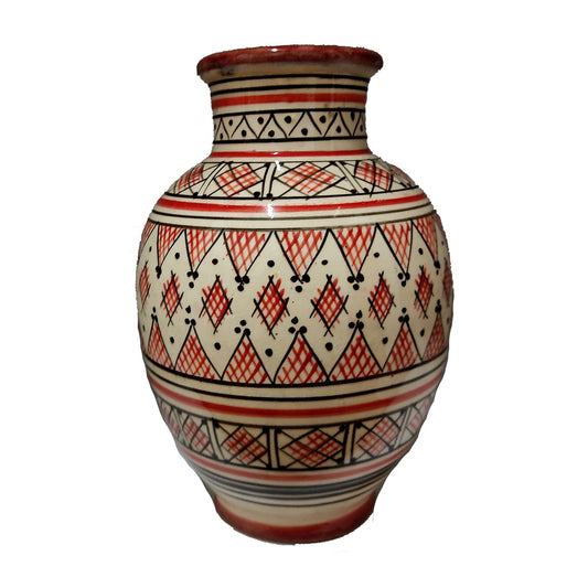 Vaso Berbero Etnico Marocchino Ceramica Terracotta Orientale H. 28 cm 3101221530
