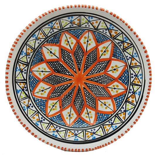 Etnico Arredo Piatto Ceramica Portata Decorativo Marocchino Tunisino 0411201232